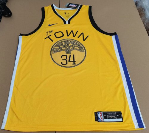 Maillot 34 Livingston Golden State Warriors jaune