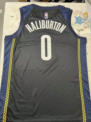 Maillot de Basket 0 Haliburton Pacers 2022-23 City Edition Noir