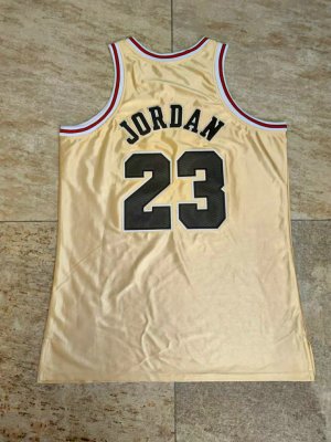 Maillot Basket 23 Jordan Bulls 75e anniversaire Or