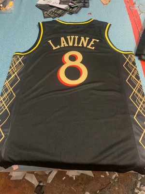 Maillot Basket 8 Lavine Bulls Noir Motor City Edition