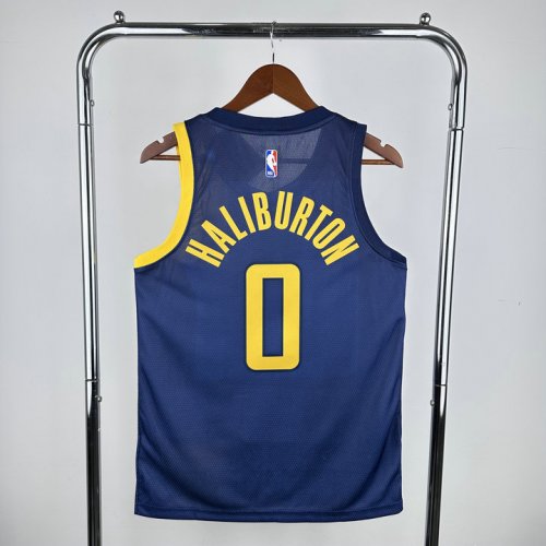 Maillot de Basket 0 Haliburton Pacers 2018-19 City Bleu Marine