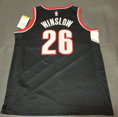 Maillot de Basket 26 Winslow Portland Trail Blazers Noir