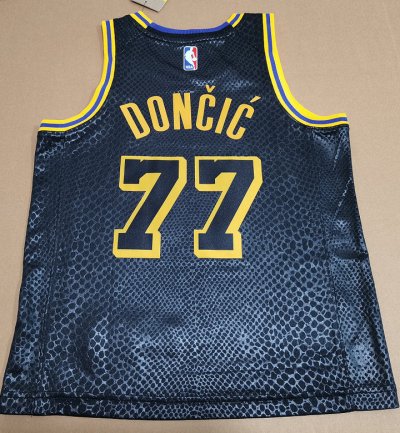 Maillot de Basket 77 Doncic Lakers 23-24 Special Noir