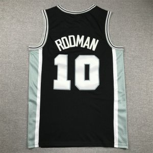 Maillot 10 Rodman San Antonio Spurs Noir