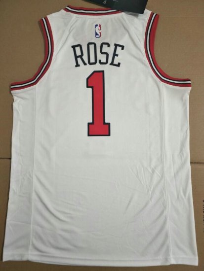 Maillot Basket 1 Rose bulls Blanc