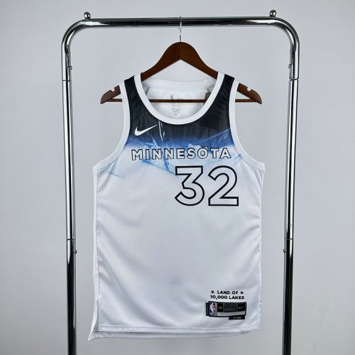 Maillot Minnesota Timberwolves 32 Towns 2024-25 City Edition Blanc