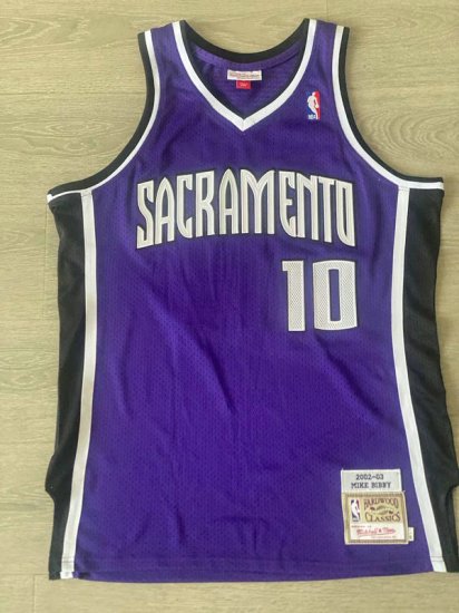 Maillot de Basket 10 Mike Bibby Kings 2002-03 Violet