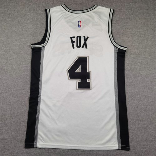 Maillot de Basket 4 Fox San Antonio Spurs Blanc