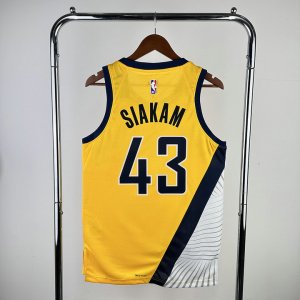 Maillot de Basket 43 Siakam Indiana Pacers Jaune