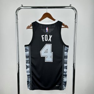 Maillot de Basket Spurs 2023-2024 Fox 4 Statement Edition Noir