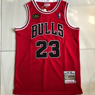 Maillot Basket 23 Jordan Chicago Bulls 1997-98 Finals Rouge