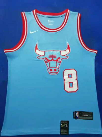 Maillot Basket 8 Lavine 2019-20 Bulls City Bleu