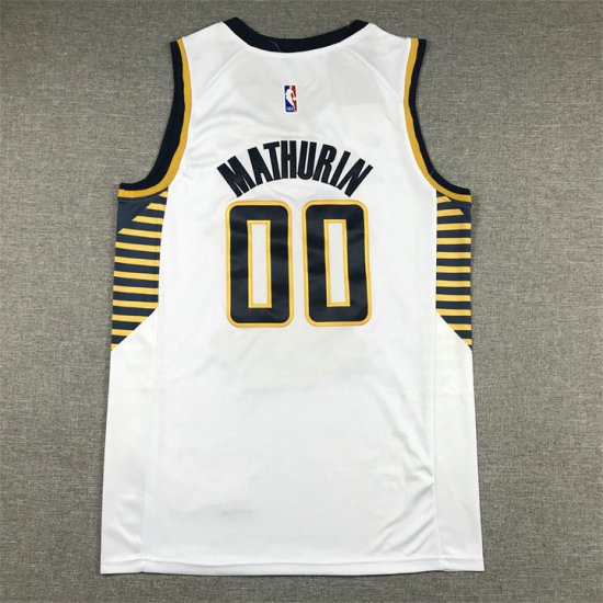 Maillot de Basket 00 Mathurin Indiana Pacers 2022-23 Blanc