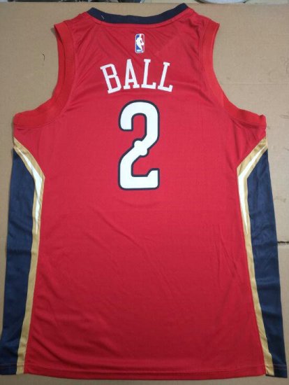 Maillot de Basket 2 Lonzo Ball Pelicans Rouge