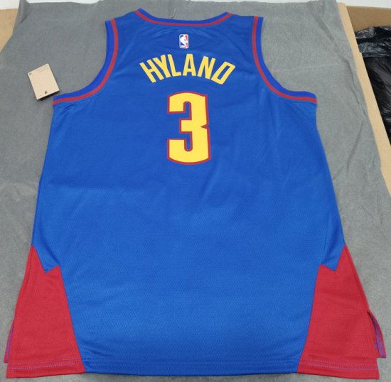 Maillot Basket 3 Hyland Nuggets 2022-23 Statement Edition Bleu