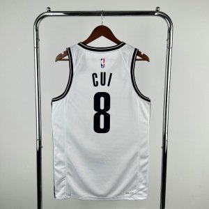 Maillot de Basket 8 CUI Brooklyn Nets Blanc