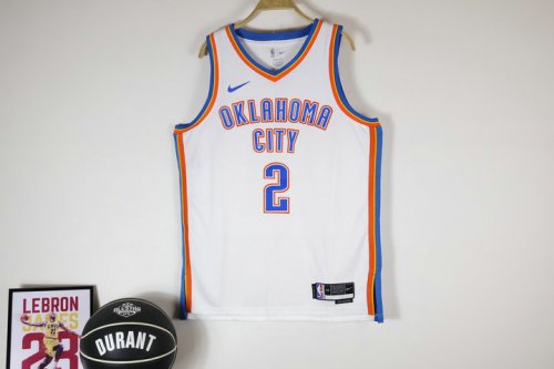 Maillot 2 Gilgeous-Alexander OKC Thunder 2023-24 Association Edition Blanc