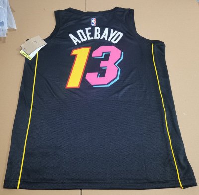 Maillot de Basket 13 Adebayo Miami Heat 2021-22 City Edition Noir