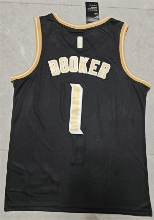 Maillot Basket 1 Booker Suns 2024-25 Noir Or