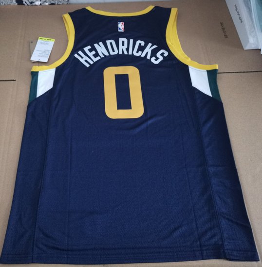 Maillot Basket Utah Jazz 0 Hendricks Bleu