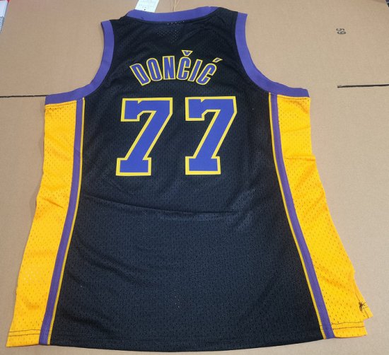 Maillot de Basket 77 Doncic Los Angeles Lakers Noir