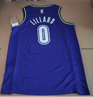 Maillot de Basket Bucks 2023 Lillard 0 Vintage Violet