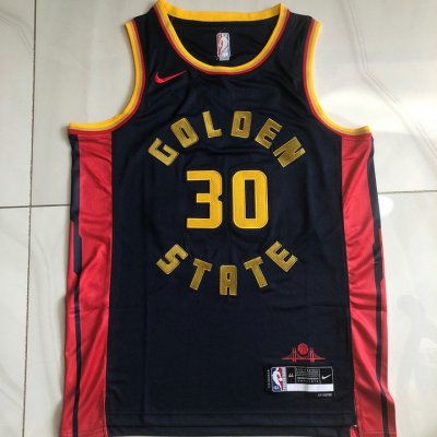 Maillot authentique 30 Curry Golden State Warriors 2024-25 City Navy