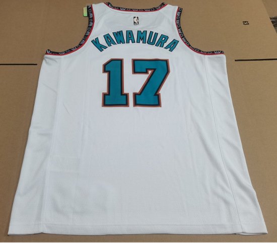 Maillot de Basket 17 Kawamura Memphis Grizzlies 2024-25 Classic Blanc