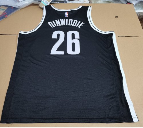 Maillot de Basket 26 Dinwiddie Brooklyn Nets Noir