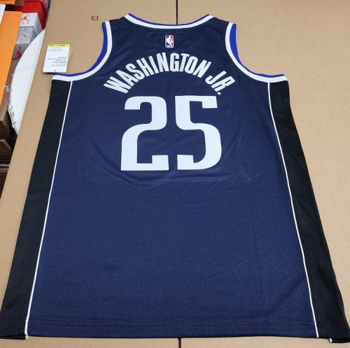 Maillot 25 Washington JR. Mavericks 2023-24 Statement Edition Navy