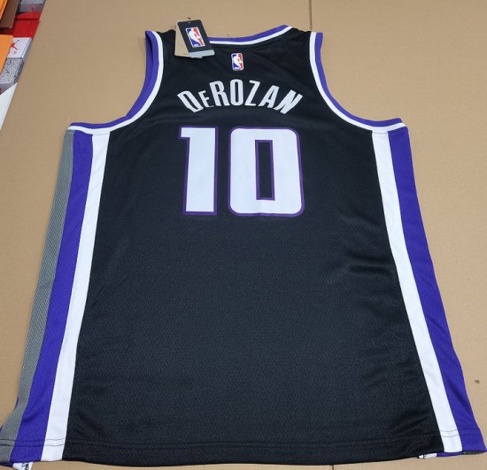 Maillot de Basket 10 Derozan Sacramento Kings Noir