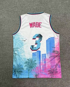 Maillot de Basket 3 Wade Miami Heat Hip Hop Homme