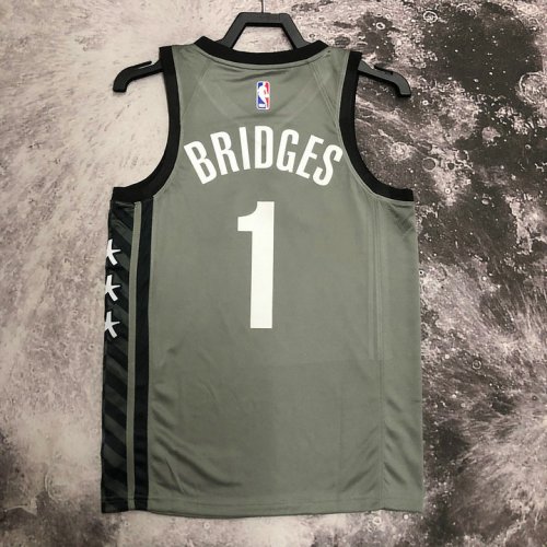 Maillot de Basket 1 Bridges Nets 2022 Statement Gris