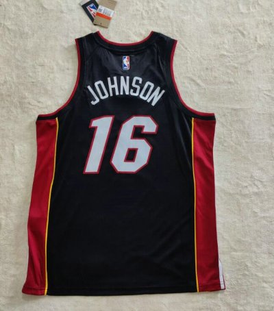 Maillot de Basket 16 Johnson Miami Heat Noir