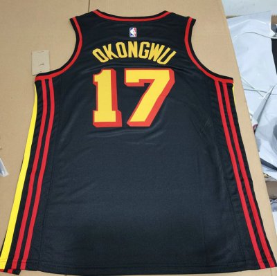 Maillot Atlanta Hawks Jordan Okongwu 17 Noir