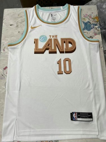 Maillot Basket 10 Garland Cavaliers 2022-23 City Edition Blanc