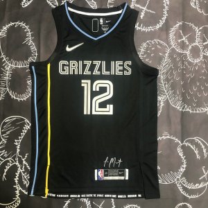 Maillot Basket 12 Morant Grizzlies 75e anniversaire MVP Edition Noir