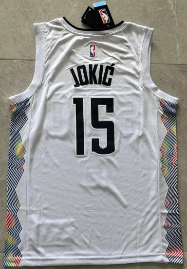 Maillot Basket 15 Jokic Nuggets 2024-25 City Edition Blanc