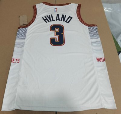 Maillot Basket 3 Hyland Nuggets 2022-23 City Edition Blanc