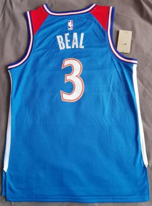 Maillot de Basket 3 Beal Wizards City 75e Anniversaire Bleu