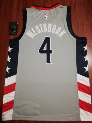 Maillot de Basket 4 Westbrook Wizards 2020-21 City Edition Gris