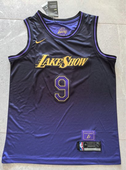 Maillot 9 James JR. Lakers 2024-25 City Edition Violet Brodé