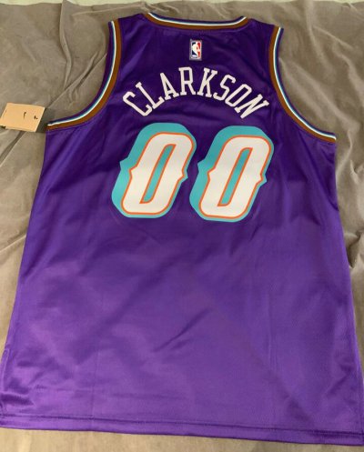 Maillot Basket 00 Clarkson Jazz Throwback Violet