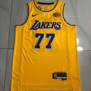 Maillot NBA 77 Doncic Los Angeles Lakers Jaune