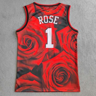 Maillot de Basket 1 Rose Bulls Windy City Roses Rouge