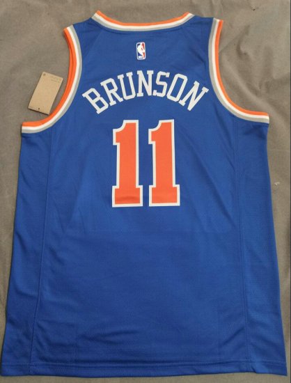 Maillot de Basket 11 Brunson New York Knicks Bleu