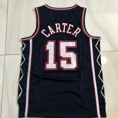 Maillot de Basket 15 Carter New Jersey Nets 2006-07 Bleu Marine