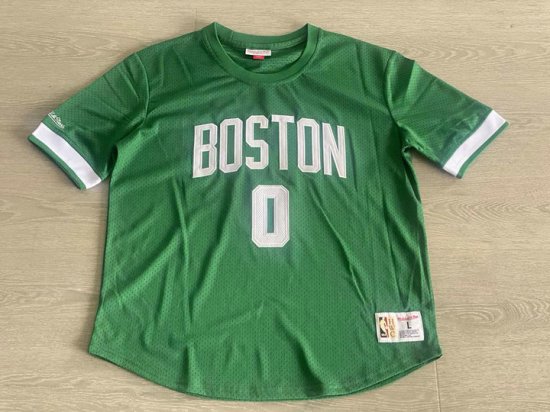 Maillot NBA Boston Celtics Tatum 0 Vert Manche Courte