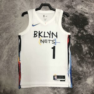 Maillot de Basket 1 Bridges Nets 2022-23 City Blanc