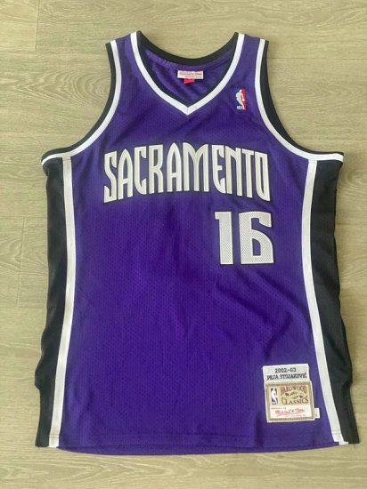 Maillot de Basket 16 Peja Stojakovic Kings 2002-03 Violet